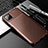 Custodia Silicone Cover Morbida Spigato S01 per Samsung Galaxy F42 5G Marrone