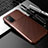 Custodia Silicone Cover Morbida Spigato S01 per Samsung Galaxy F52 5G Marrone