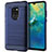 Custodia Silicone Cover Morbida Spigato S02 per Huawei Mate 20 Blu