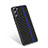 Custodia Silicone Cover Morbida Spigato S02 per Samsung Galaxy S22 Plus 5G Blu