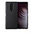Custodia Silicone Cover Morbida Spigato T01 per Sony Xperia 1 Nero