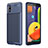 Custodia Silicone Cover Morbida Spigato WL1 per Samsung Galaxy M01 Core Blu