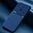Custodia Silicone Cover Morbida Spigato Y01 per Huawei Mate 20 Lite Blu