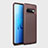 Custodia Silicone Cover Morbida Spigato Y01 per Samsung Galaxy S10 Marrone