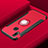 Custodia Silicone e Plastica Opaca con Anello Supporto per Huawei Nova 3i Rosso