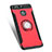 Custodia Silicone e Plastica Opaca con Anello Supporto per Huawei P9 Plus Rosso