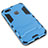 Custodia Silicone e Plastica Opaca con Supporto per Huawei Enjoy 7 Blu