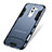 Custodia Silicone e Plastica Opaca con Supporto per Huawei GR5 (2017) Blu