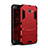 Custodia Silicone e Plastica Opaca con Supporto per Samsung Galaxy C5 SM-C5000 Rosso