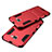 Custodia Silicone e Plastica Opaca con Supporto per Samsung Galaxy C7 SM-C7000 Rosso