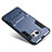 Custodia Silicone e Plastica Opaca con Supporto per Samsung Galaxy Note 5 N9200 N920 N920F Blu