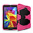 Custodia Silicone e Plastica Opaca con Supporto per Samsung Galaxy Tab A6 10.1 SM-T580 SM-T585 Rosa Caldo