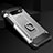 Custodia Silicone e Plastica Opaca Cover con Anello Supporto H01 per Samsung Galaxy S10 Plus Argento