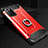 Custodia Silicone e Plastica Opaca Cover con Anello Supporto N01 per Samsung Galaxy Note 20 Ultra 5G Rosso