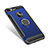 Custodia Silicone e Plastica Opaca Cover con Anello Supporto per Apple iPhone 7 Plus Blu