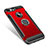 Custodia Silicone e Plastica Opaca Cover con Anello Supporto per Apple iPhone 7 Plus Rosso