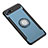 Custodia Silicone e Plastica Opaca Cover con Anello Supporto per Huawei Honor 10 Blu