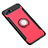 Custodia Silicone e Plastica Opaca Cover con Anello Supporto per Huawei Honor 10 Rosso
