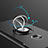 Custodia Silicone e Plastica Opaca Cover con Anello Supporto per Huawei Honor 8X