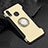 Custodia Silicone e Plastica Opaca Cover con Anello Supporto per Huawei Honor View 10 Lite Oro