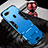 Custodia Silicone e Plastica Opaca Cover con Anello Supporto per Oppo A7 Cielo Blu