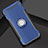 Custodia Silicone e Plastica Opaca Cover con Anello Supporto per Oppo Find X Super Flash Edition Blu