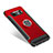 Custodia Silicone e Plastica Opaca Cover con Anello Supporto per Samsung Galaxy Note 8 Duos N950F Rosso