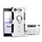 Custodia Silicone e Plastica Opaca Cover con Anello Supporto per Sony Xperia XZ1 Compact Bianco