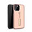 Custodia Silicone e Plastica Opaca Cover con Anello Supporto S01 per Apple iPhone 11 Pro Max Oro Rosa