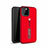 Custodia Silicone e Plastica Opaca Cover con Anello Supporto S01 per Apple iPhone 11 Pro Max Rosso