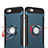Custodia Silicone e Plastica Opaca Cover con Anello Supporto S01 per Apple iPhone 7