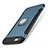 Custodia Silicone e Plastica Opaca Cover con Anello Supporto S01 per Apple iPhone 7 Blu