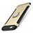 Custodia Silicone e Plastica Opaca Cover con Anello Supporto S01 per Apple iPhone 7 Oro