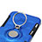Custodia Silicone e Plastica Opaca Cover con Anello Supporto S01 per Huawei P20 Lite