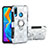 Custodia Silicone e Plastica Opaca Cover con Magnetico Anello Supporto A01 per Huawei P30 Lite New Edition