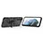 Custodia Silicone e Plastica Opaca Cover con Magnetico Anello Supporto A01 per Samsung Galaxy S21 5G
