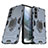 Custodia Silicone e Plastica Opaca Cover con Magnetico Anello Supporto A01 per Samsung Galaxy S21 5G