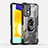 Custodia Silicone e Plastica Opaca Cover con Magnetico Anello Supporto J01S per Samsung Galaxy A52s 5G