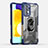 Custodia Silicone e Plastica Opaca Cover con Magnetico Anello Supporto J01S per Samsung Galaxy A52s 5G Blu