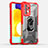 Custodia Silicone e Plastica Opaca Cover con Magnetico Anello Supporto J01S per Samsung Galaxy A52s 5G Rosso