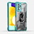 Custodia Silicone e Plastica Opaca Cover con Magnetico Anello Supporto J01S per Samsung Galaxy A52s 5G Verde