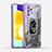 Custodia Silicone e Plastica Opaca Cover con Magnetico Anello Supporto J01S per Samsung Galaxy A52s 5G Viola