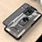 Custodia Silicone e Plastica Opaca Cover con Magnetico Anello Supporto J01S per Samsung Galaxy F22 4G