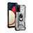 Custodia Silicone e Plastica Opaca Cover con Magnetico Anello Supporto J01S per Samsung Galaxy M02s