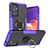 Custodia Silicone e Plastica Opaca Cover con Magnetico Anello Supporto J01X per Samsung Galaxy A34 5G Viola