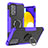 Custodia Silicone e Plastica Opaca Cover con Magnetico Anello Supporto J01X per Samsung Galaxy A52 5G