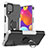 Custodia Silicone e Plastica Opaca Cover con Magnetico Anello Supporto J01X per Samsung Galaxy F62 5G