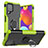 Custodia Silicone e Plastica Opaca Cover con Magnetico Anello Supporto J01X per Samsung Galaxy F62 5G Verde
