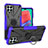 Custodia Silicone e Plastica Opaca Cover con Magnetico Anello Supporto J01X per Samsung Galaxy M33 5G Viola