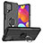 Custodia Silicone e Plastica Opaca Cover con Magnetico Anello Supporto J01X per Samsung Galaxy M62 4G